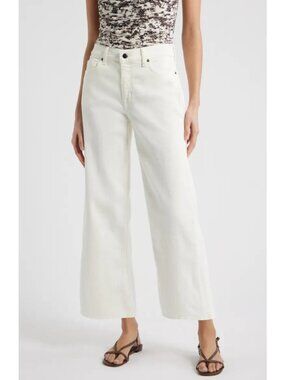 Nordstorm Stella High Rise Wide Leg Jeans Virginia Waash White Classic Sz 28 NWT